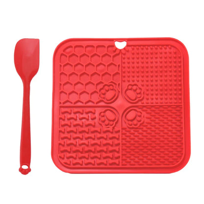 11 Colors Pet Slow Feeding Mat With Spatula Silicone Suction Cup Dog Cat Licking Mat Increase Eating Fun Slow Feeding