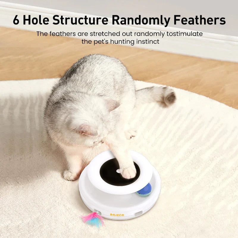 ROJECO 2-in-1 Automatic Feather Ball Cat Toy - view 2