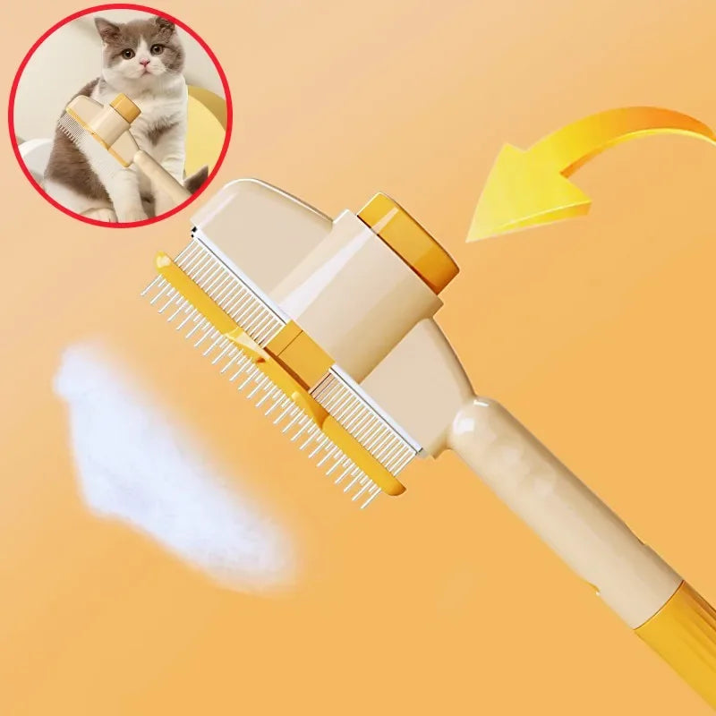 Self-Cleaning Pet Grooming Brush, One-Button Release