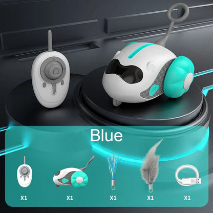 Cat Toy Ball Automatic Rolling Smart Cat Toy Car Interactive car remote control electric Car Indoor Pet Kitten Supplies