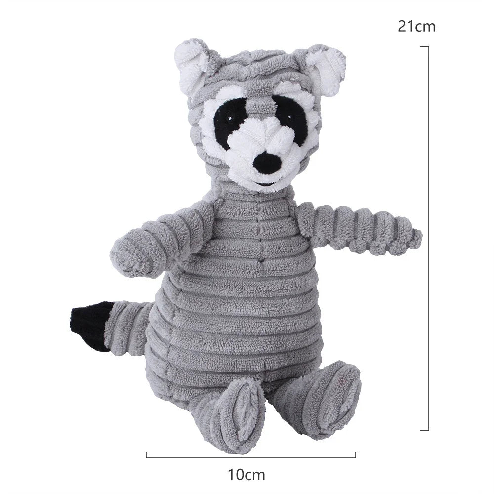 Corduroy Plush Squeaky Dog Toy